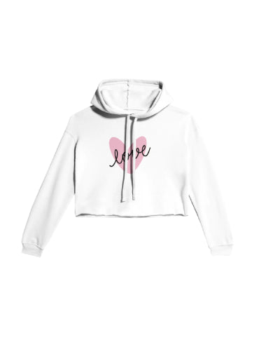 Women's Cropped Hoodie | Bella + Canvas 7502 White