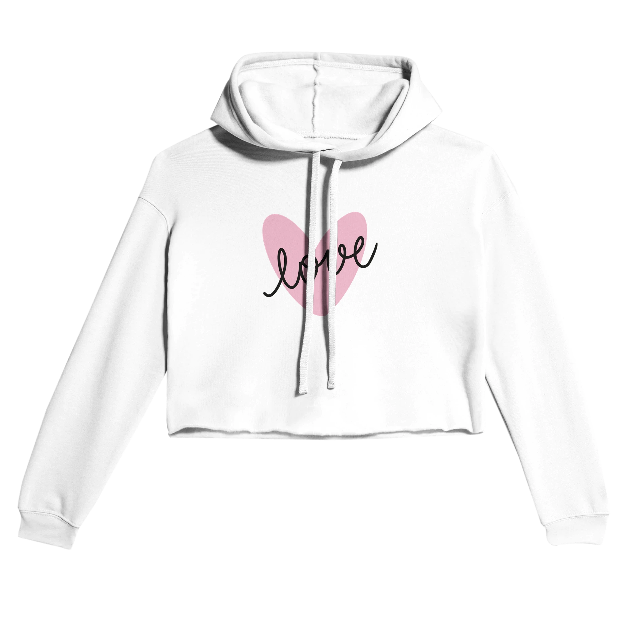 Women's Cropped Hoodie | Bella + Canvas 7502 White